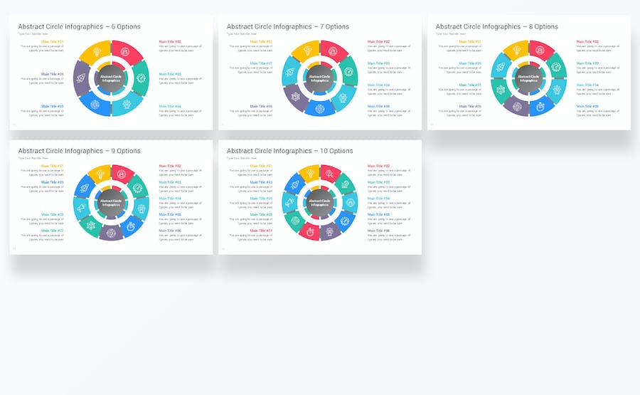 圆形数据可视化信息图表展示Keynote模板 - PPT派