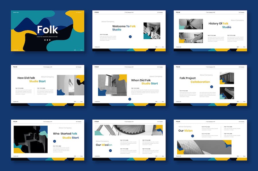 民俗文化创意商务企业展示PPT模板 - PPT派