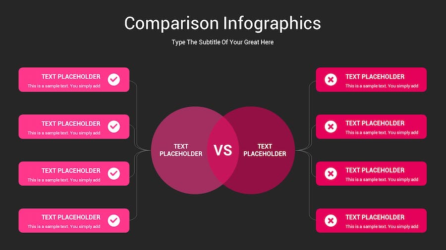对比图表深色主题Keynote模板 - PPT派