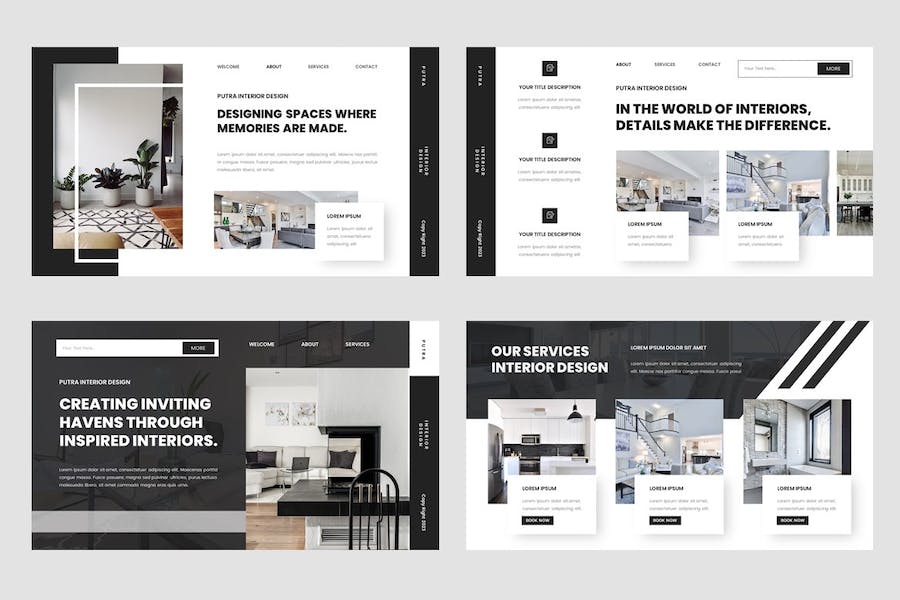 室内设计装修方案展示讲述Keynote模板 - PPT派