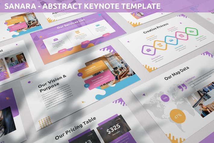 创意抽象艺术设计展示Keynote模板 - PPT派