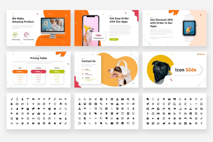 宠物护理繁育数据Keynote模板 - PPT派