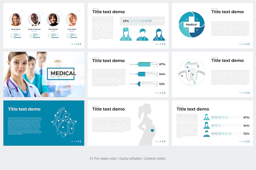 医学知识教学课程内容展示PPT模板 - PPT派