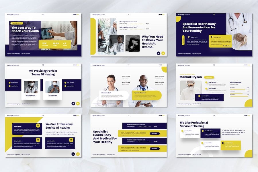 医疗护理健康管理服务Keynote模板 - PPT派