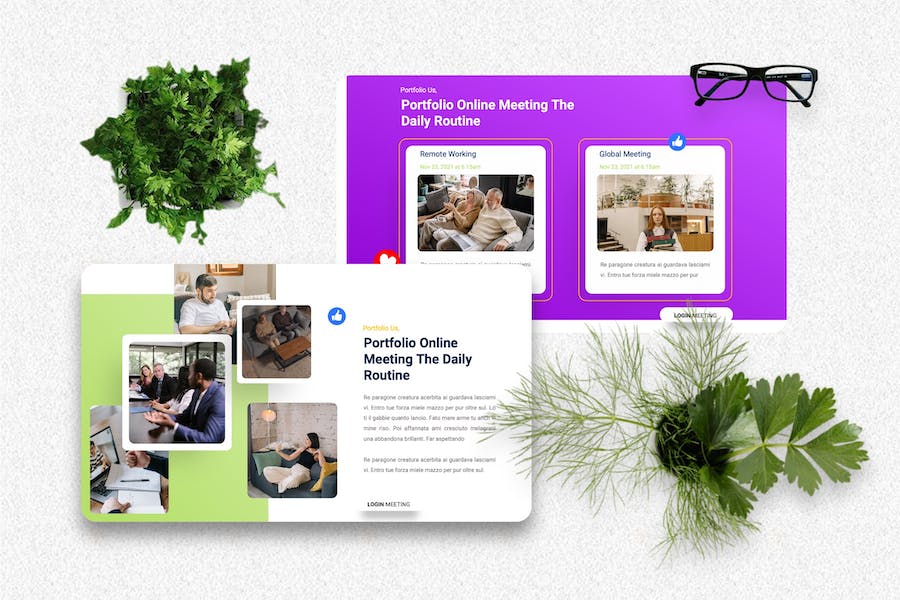 在线视频会议远程办公沟通Keynote模板 - PPT派