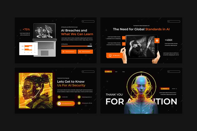 人工智能技术网络安全企业防护PPT模板 - PPT派