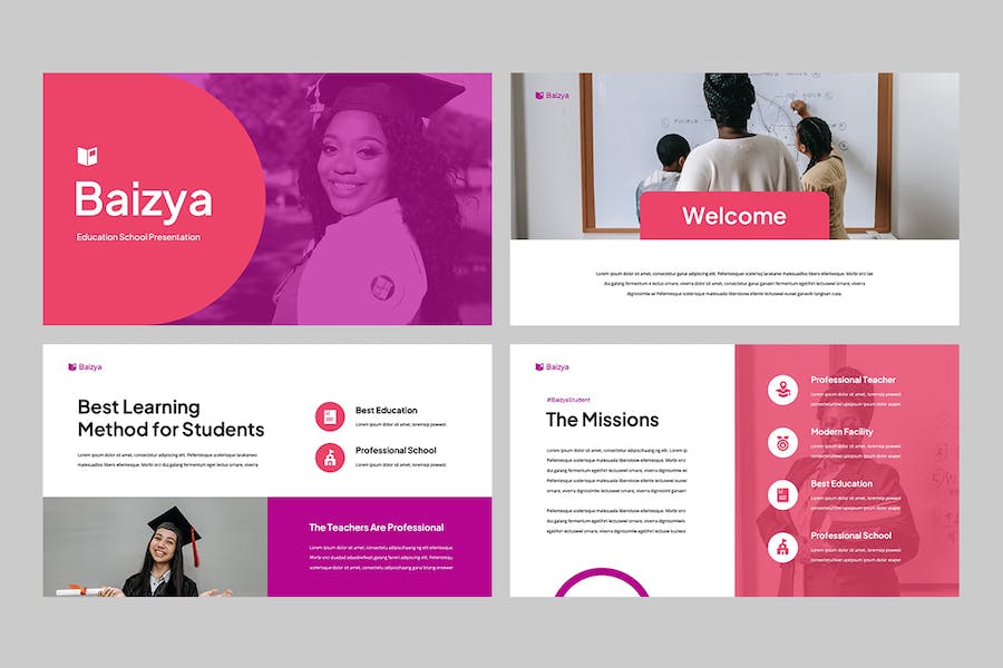 教育课程教学设计大纲讲述知识展示PPT模板 - PPT派