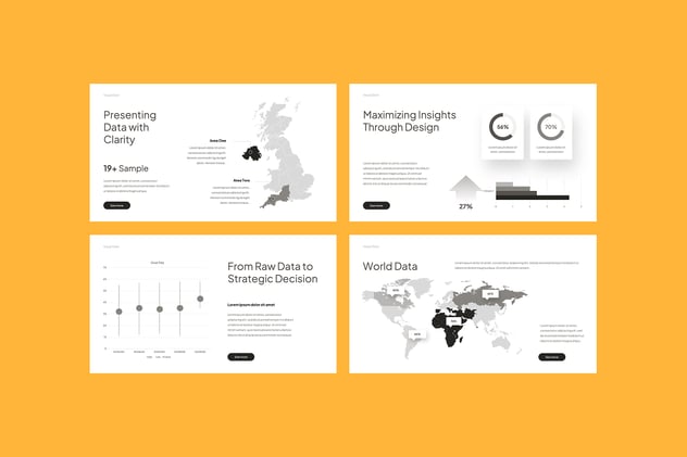 可视化图表数据展示分析PPT模板 - PPT派