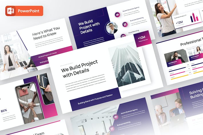 欧美商业路演计划书PPT模板 - PPT派