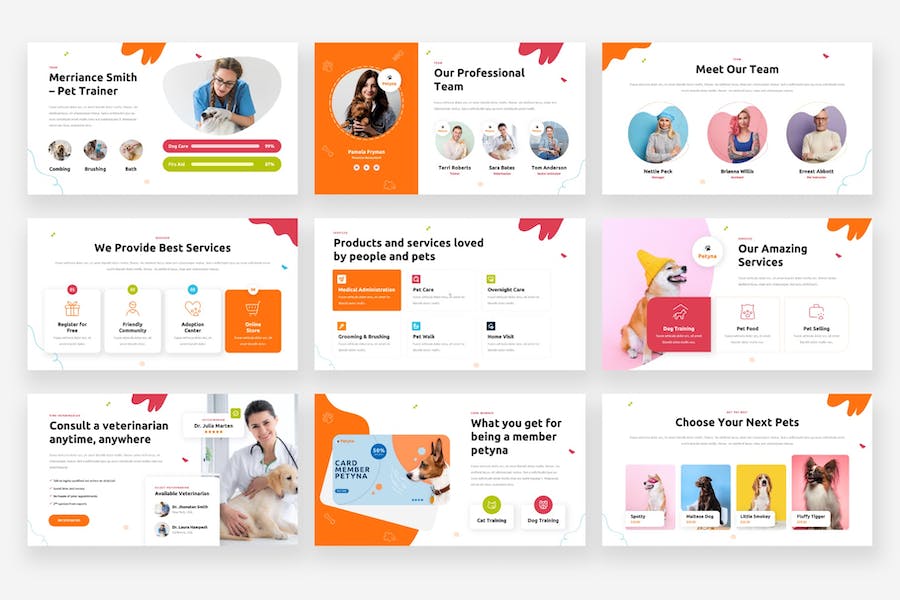 宠物护理繁育数据Keynote模板 - PPT派