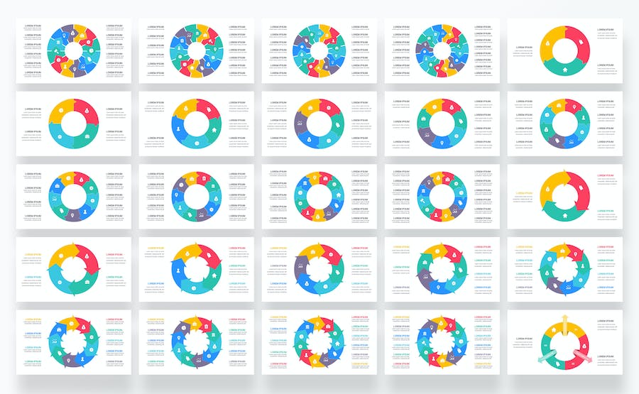 周期循环流程图表展示分析PPT模板 - PPT派