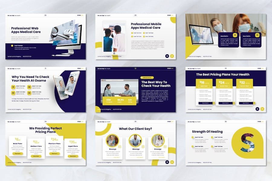 医疗护理健康管理服务Keynote模板 - PPT派