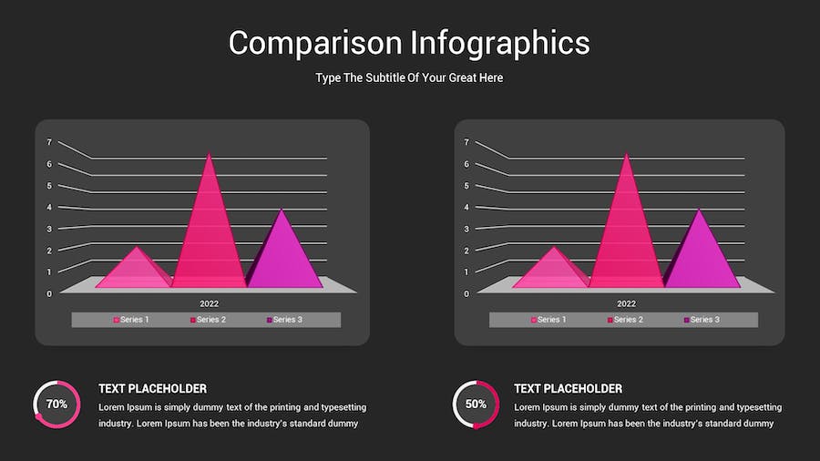 对比图表深色主题Keynote模板 - PPT派