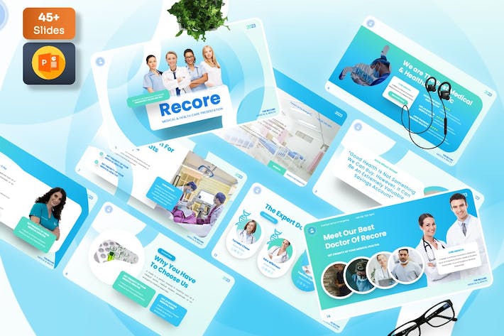 医疗健康行业方案PPT模板 - PPT派