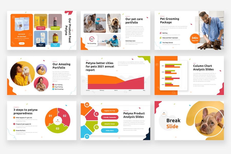 宠物护理繁育数据Keynote模板 - PPT派