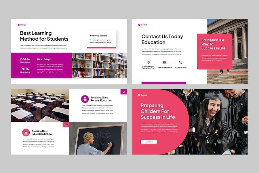 教育课程教学设计大纲讲述知识展示PPT模板 - PPT派