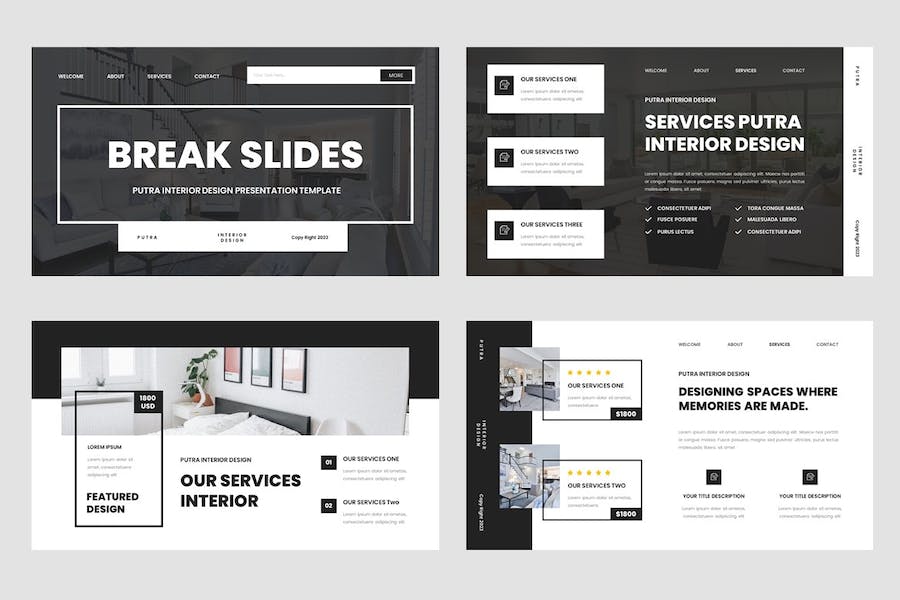 室内设计装修方案展示讲述Keynote模板 - PPT派