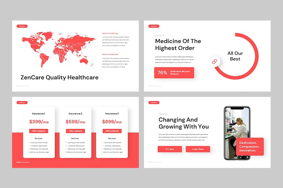 医疗健康诊疗方案展示PPT模板 - PPT派