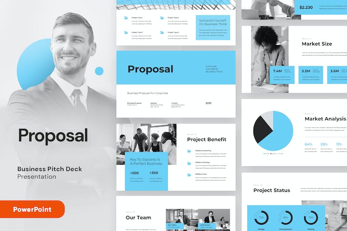 商务业务建议书融资提案PPT模板 - PPT派