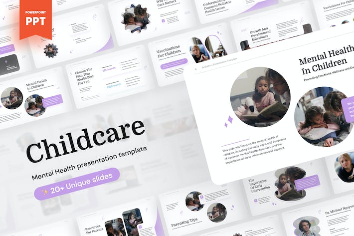 儿童保育幼儿教育培训PPT模板 - PPT派