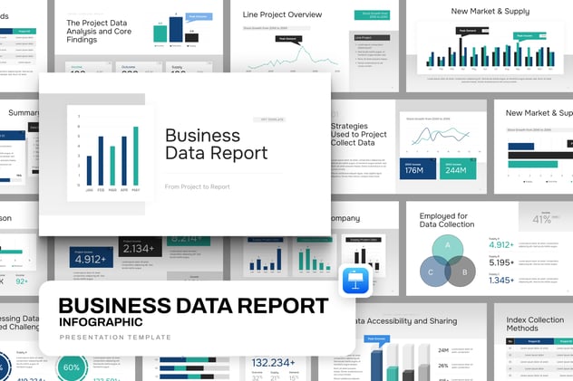 商业数据分析业绩报告演讲Keynote模板 - PPT派