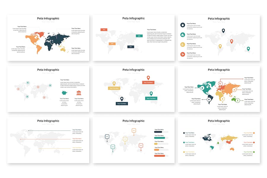公益组织信息图形展示Keynote模板 - PPT派