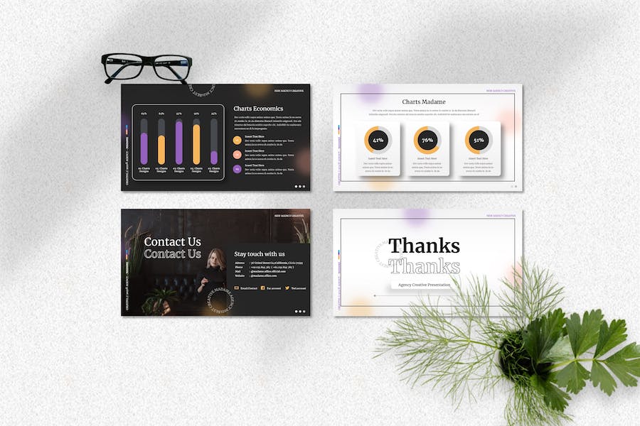 创意机构作品展示设计Keynote模板 - PPT派