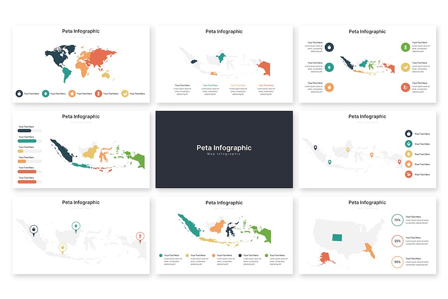 公益组织信息图形展示Keynote模板 - PPT派