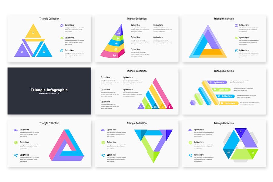 几何风数据信息图形Keynote模板 - PPT派
