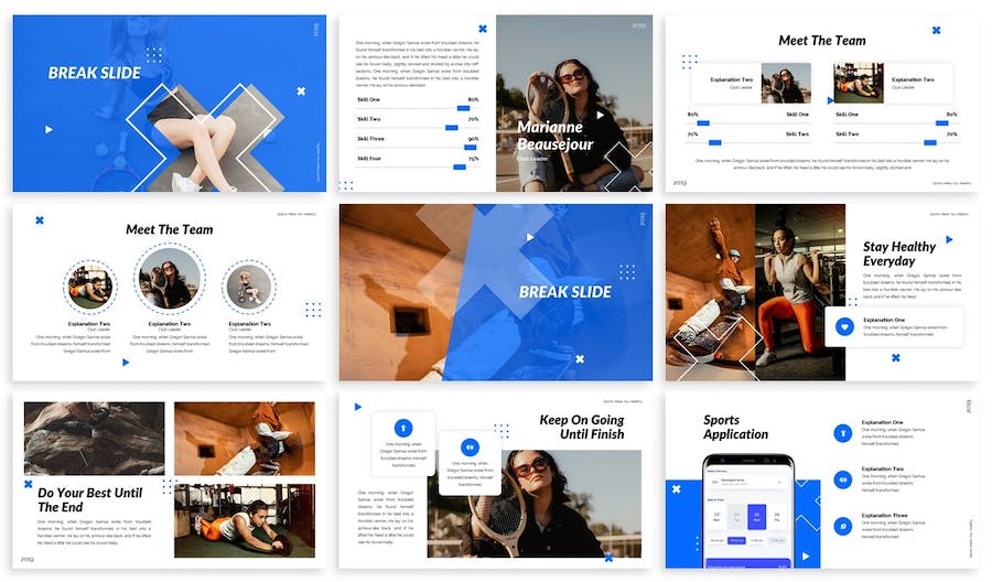 运动体育健身训练方案PPT模板 - PPT派