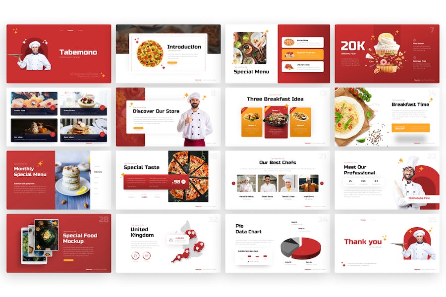 Tabemono-food-professional-powerpoint-template - PPT派