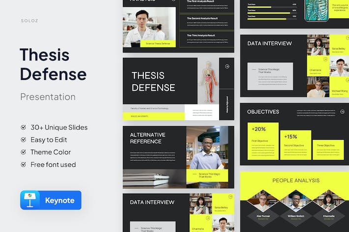 科学论文学位答辩讲述展示Keynote模板 - PPT派