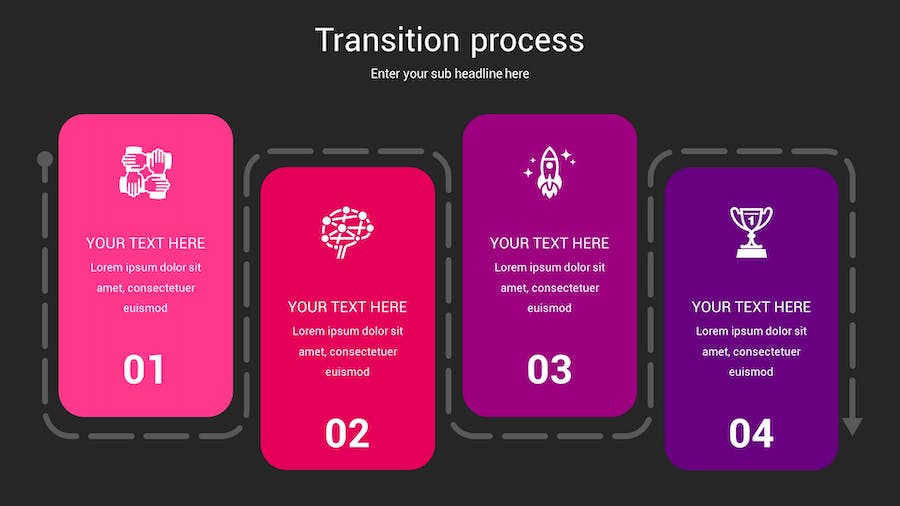 流程转换图形方案规划Keynote模板 - PPT派
