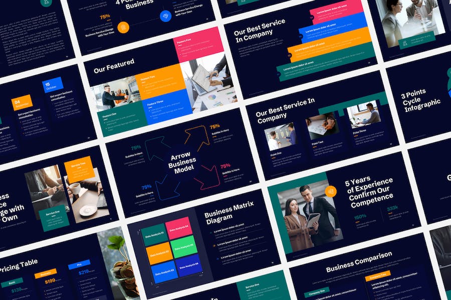 咨询商务项目展示方案PPT模板 - PPT派