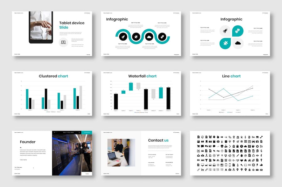 商务企业产品服务展示PPT模板 - PPT派