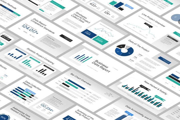 商业数据分析业绩报告演讲Keynote模板 - PPT派