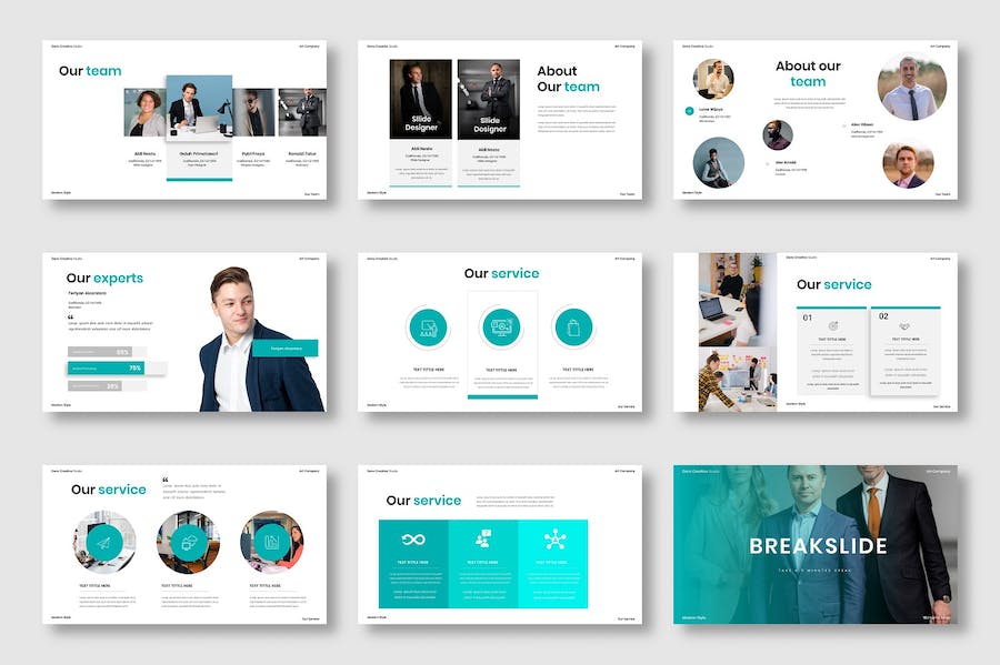 商务企业产品服务展示PPT模板 - PPT派