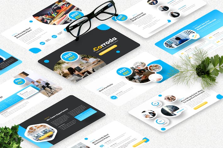 金融理财投资服务推广Keynote模板 - PPT派