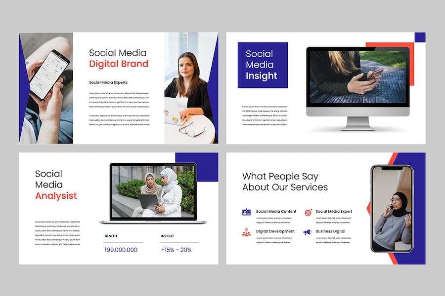 紫色社交媒体运营营销方案Keynote模板 - PPT派