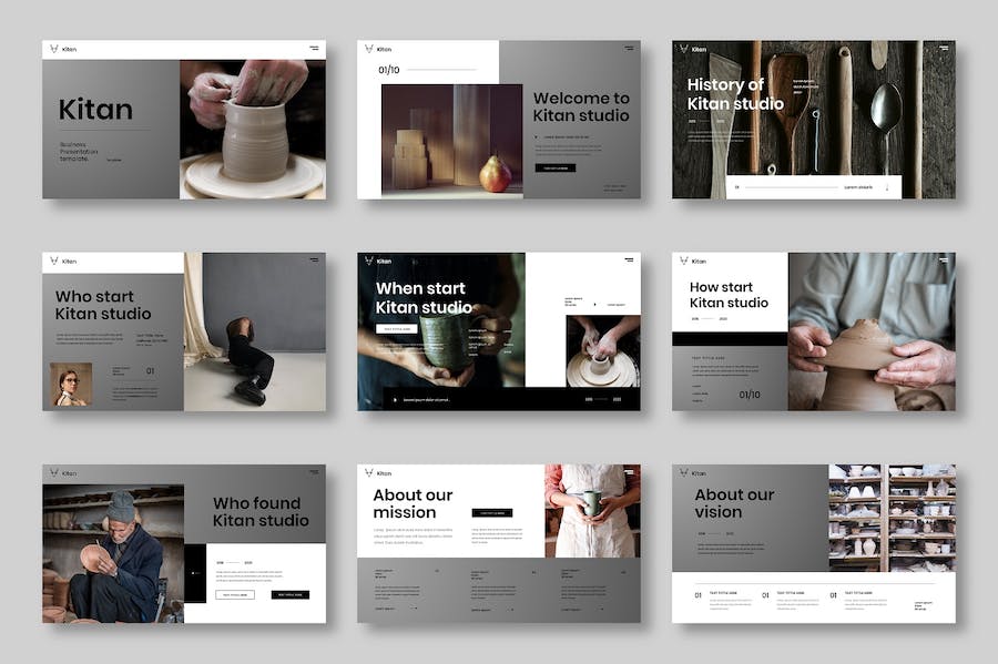 黑色极简商务报告设计PPT模板 - PPT派