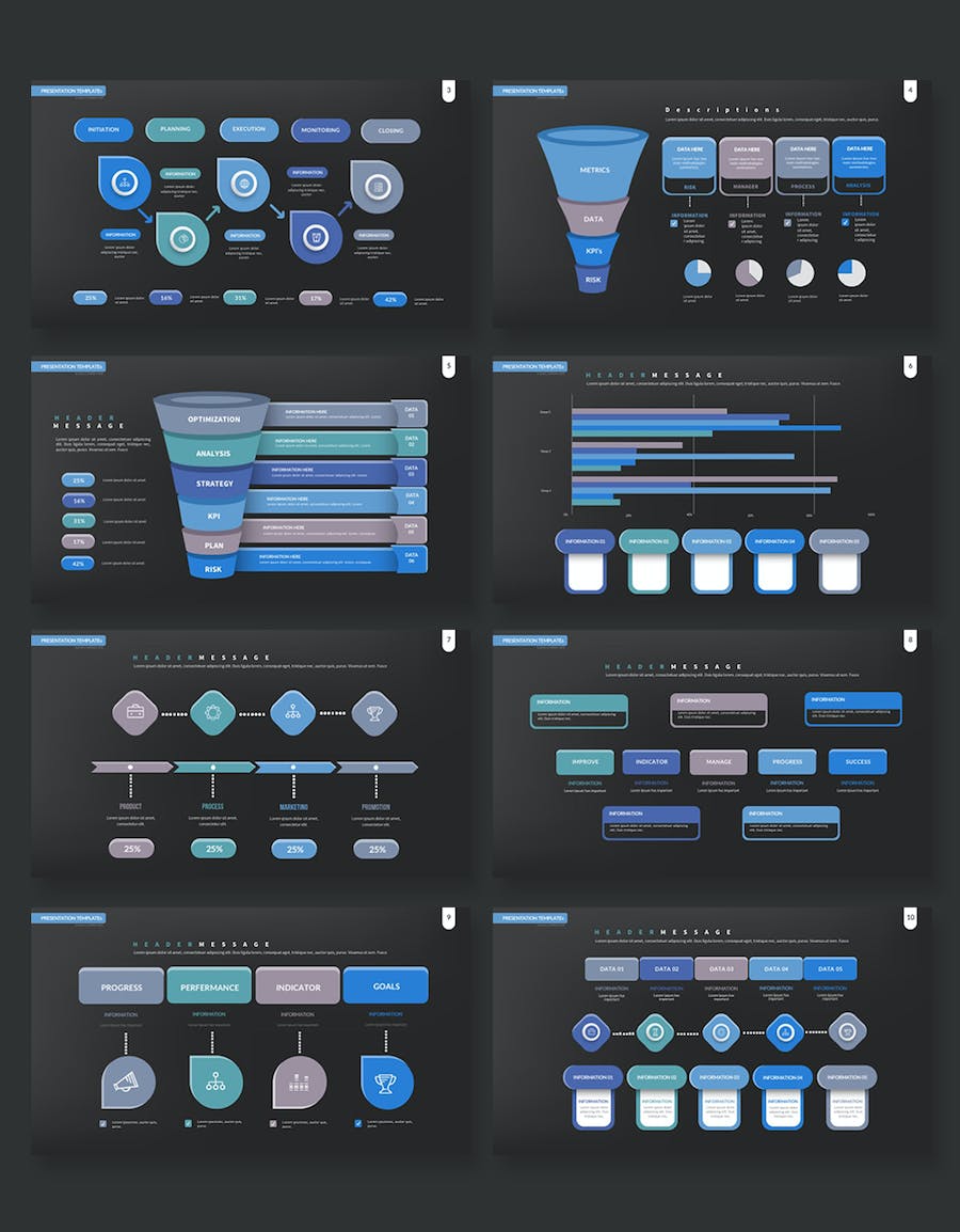 KPI性能指标商业融资报告Keynote模板 - PPT派
