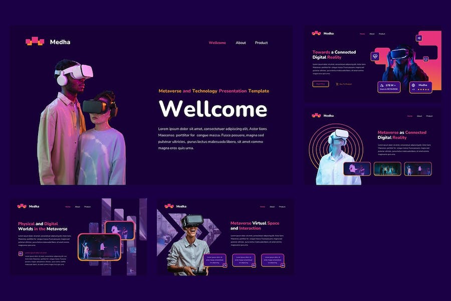 元宇宙技术应用方案Keynote模板 - PPT派