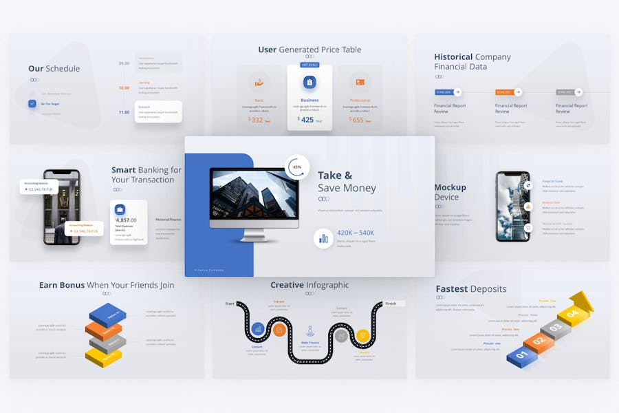 Finance-frenzy-blue-modern-financial-powerpoint - PPT派