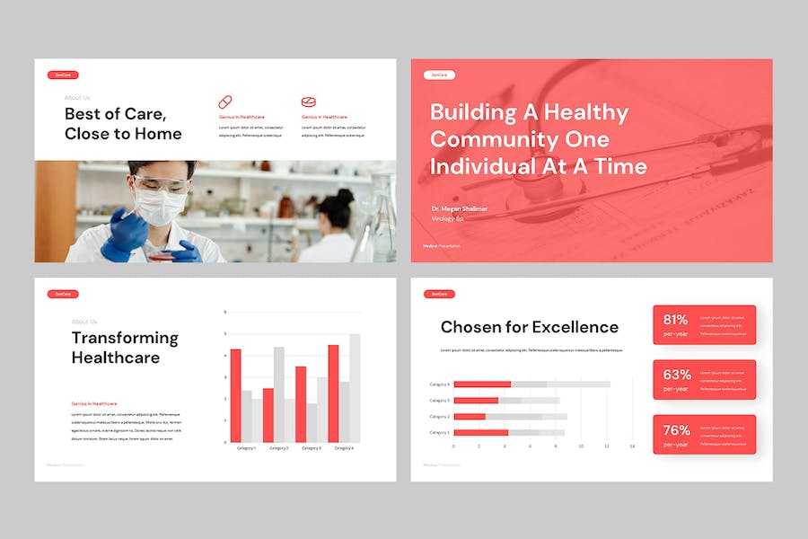 医疗健康诊疗方案展示PPT模板 - PPT派