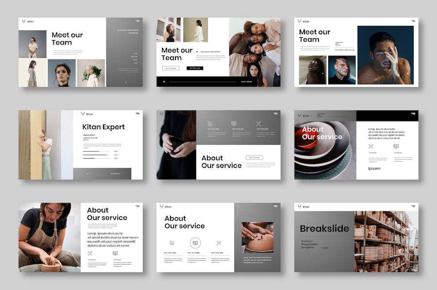 黑色极简商务报告设计PPT模板 - PPT派