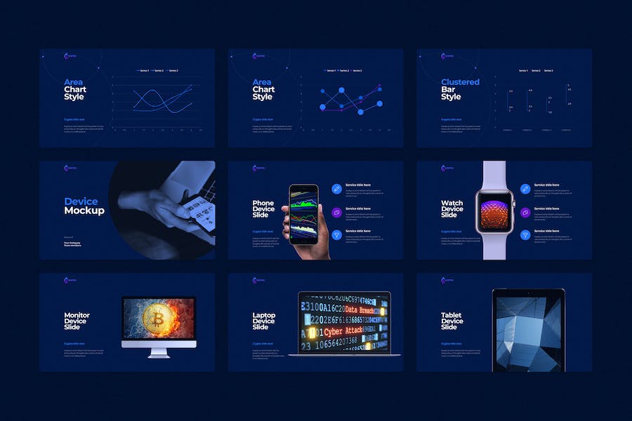 网络科技数字加密技术行业keynote模板 - PPT派
