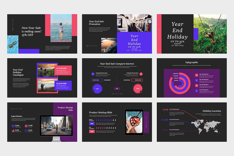 商务年终假期活动策划推介展示方案宣传设计PPT模板 - PPT派
