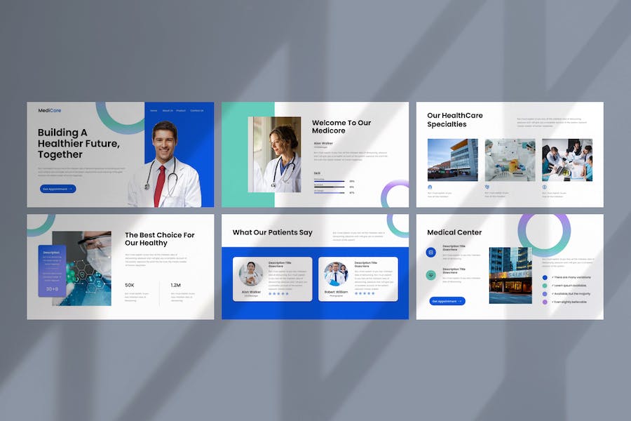 医疗健康咨询服务方案展示PPT模板 - PPT派