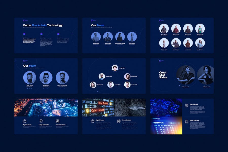 网络科技数字加密技术行业keynote模板 - PPT派