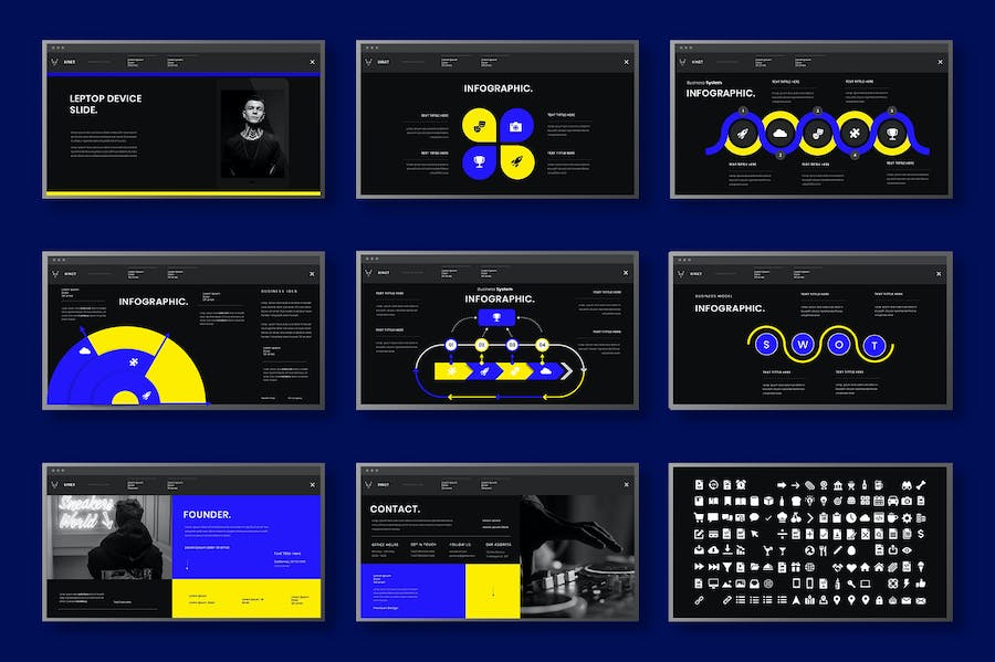 蓝色动感商务提案Keynote模板 - PPT派